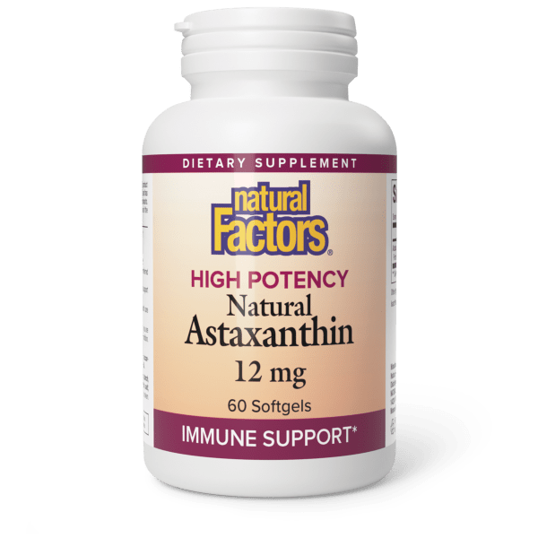 High Potency Natural Astaxanthin High Potency 12 mg 60 Softgels, image-hi-res