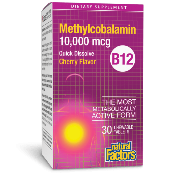 B12 Methylcobalamin 10,000 mcg 30 Chewable Tablets, image-hi-res