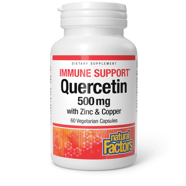 Quercetin with Zinc & Copper 500 mg 60 Vegetarian Capsules, image-hi-res