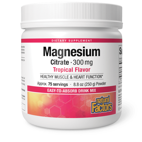 Magnesium Citrate 300 mg 8.8 oz Powder Tropical, image-hi-res