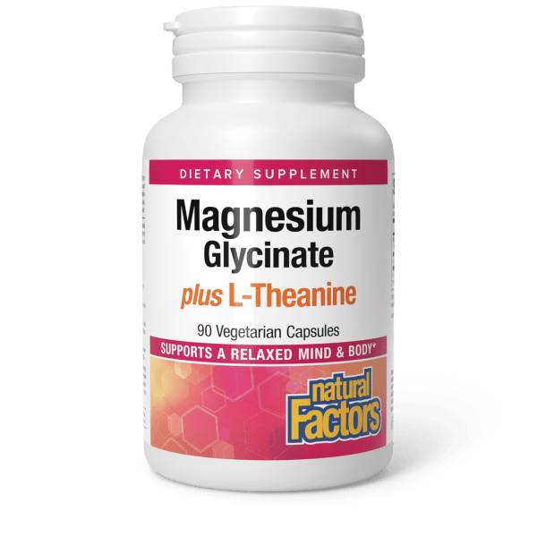 Magnesium Glycinate plus L-Theanine 90 Vegetarian Capsules, image-hi-res