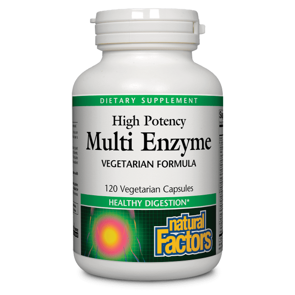 High Potency Multi Enzyme Vegetarian Formula 120 Vegetarian Capsules, image-hi-res