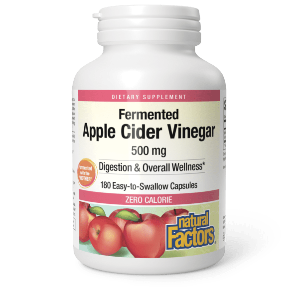 Fermented Apple Cider Vinegar 500 mg 180 Capsules, image-hi-res