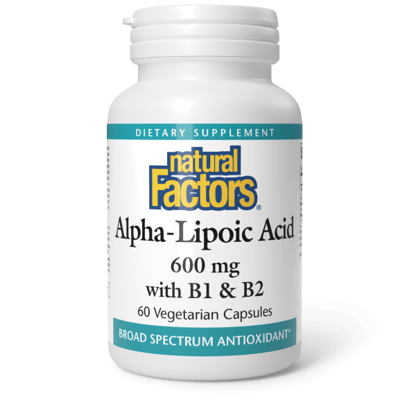 Alpha-Lipoic Acid + B 600 mg 60 Vegetarian Capsules, image-hi-res