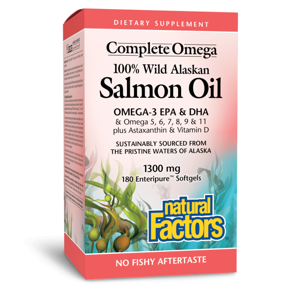 Complete Omega 100% Wild Alaskan Salmon Oil 1,300 mg 180 Enteripure® Softgels, image-hi-res
