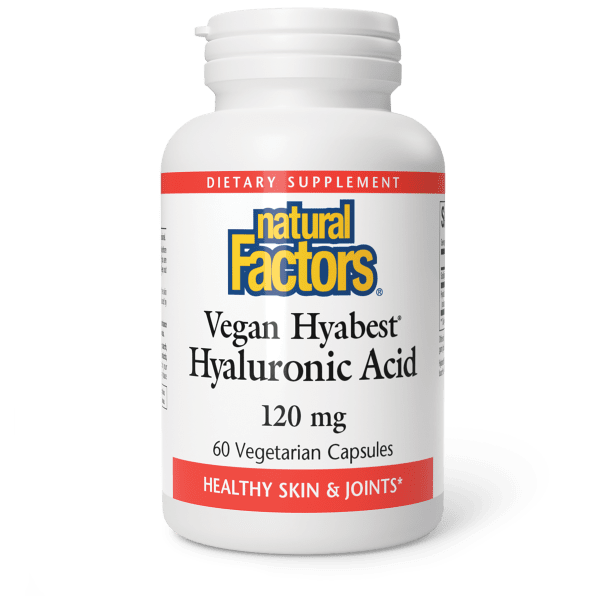 Vegan Hyabest® Hyaluronic Acid 120 mg 60 Vegetarian Capsules, image-hi-res