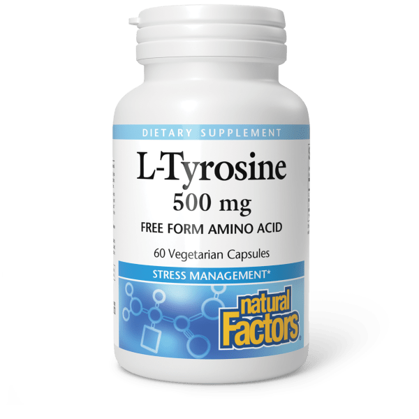 L-Tyrosine 500 mg 60 Vegetarian Capsules, image-hi-res