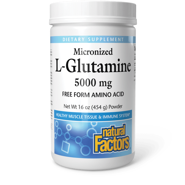 Micronized L-Glutamine 5,000 mg 16 oz Powder, image-hi-res