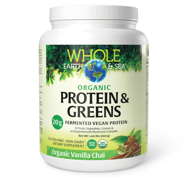 Organic Protein & Greens Vanilla Chai 23.1 oz Powder Vanilla Chai, image-hi-res