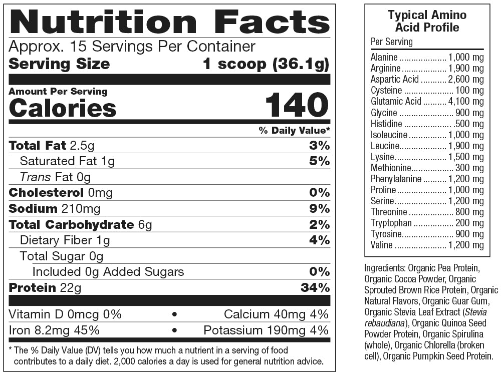 Raw, Organic, 100% Plant-Based Protein