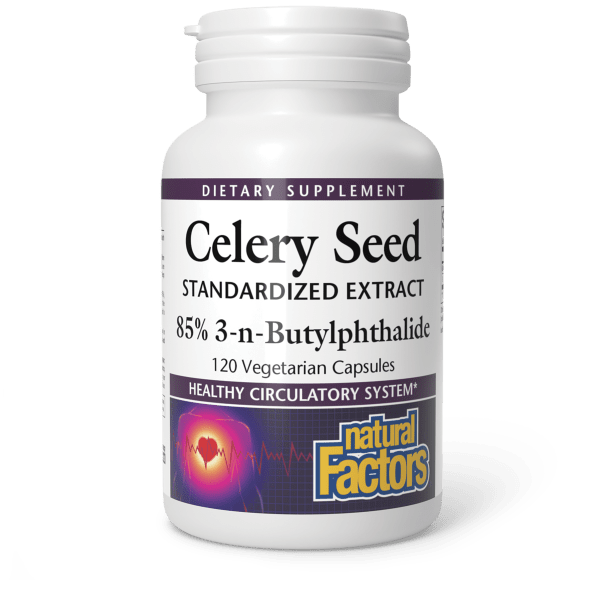Celery Seed Extract 85% 3-n-Butylphthalide 120 Vegetarian Capsules, image-hi-res