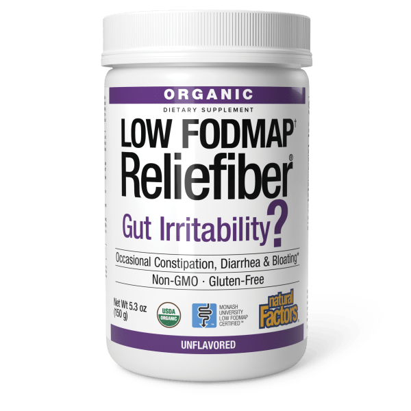 Organic Low FODMAP Reliefiber® 5.3 oz Powder Unflavored, image-hi-res