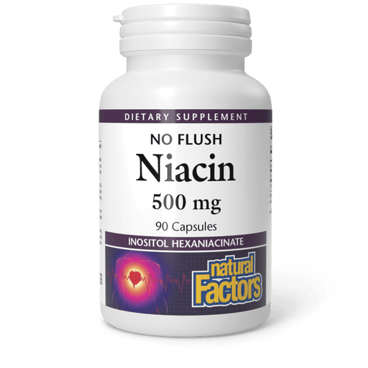 No Flush Niacin  500 mg  90 Capsules, image-hi-res