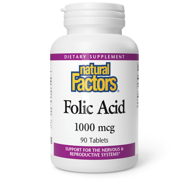Folic Acid  1,000 mcg  90 Tablets, image-hi-res