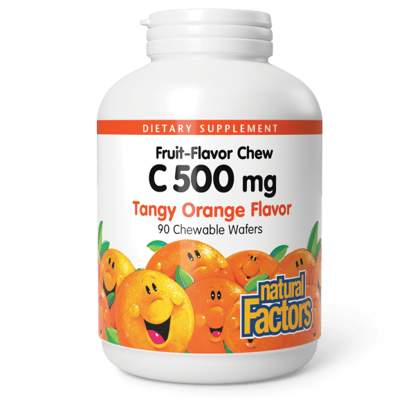 Vitamin C Fruit-Flavor Chew  500 mg  90 Chewable Wafers Tangy Orange, image-hi-res