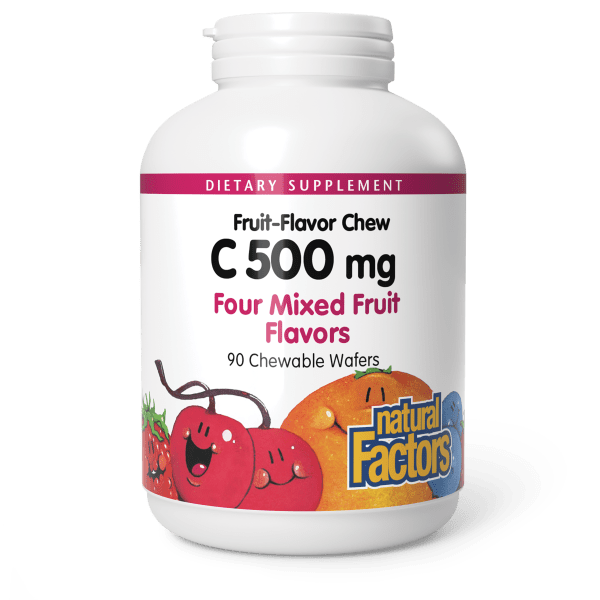Vitamin C Fruit-Flavor Chew  500 mg  90 Chewable Wafers Mixed Fruit, image-hi-res