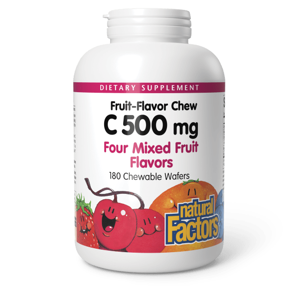 Vitamin C Fruit-Flavor Chew  500 mg  180 Chewable Wafers Mixed Fruit, image-hi-res