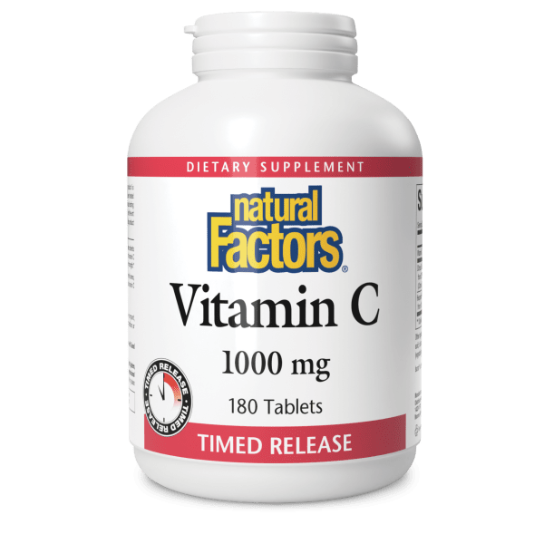 Vitamin C Timed Release  1,000 mg  180 Tablets, image-hi-res