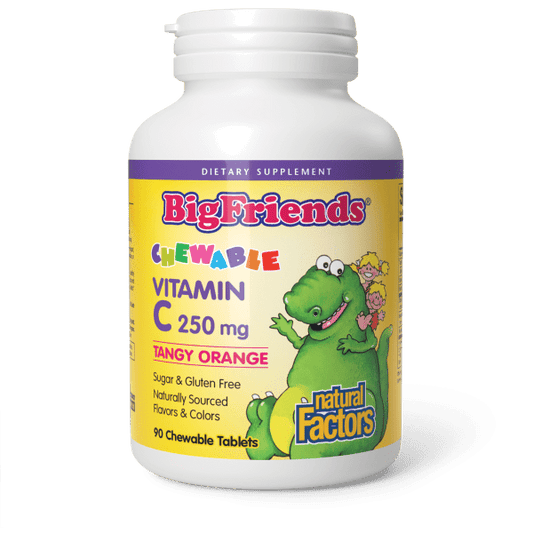 Vitamin C  Chewable  250 mg  90 Chewable Tablets Tangy Orange, image-hi-res