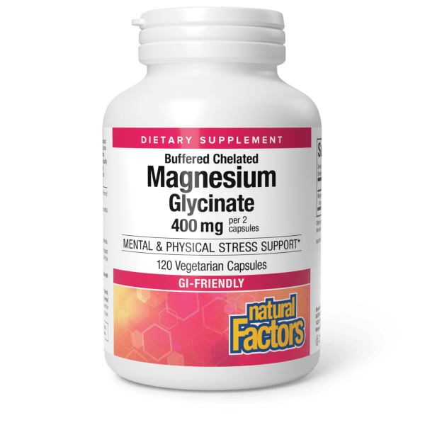 Magnesium Glycinate    400 mg per 2 capsules  120 Vegetarian Capsules, image-hi-res
