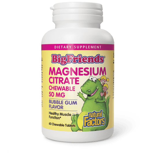 Magnesium Citrate  50 mg  60 Chewable Tablets Bubble Gum, image-hi-res