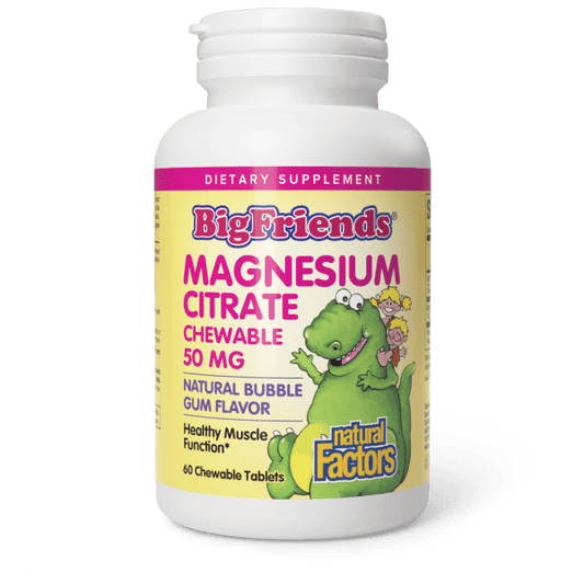 Magnesium Citrate  50 mg  60 Chewable Tablets Natural Bubble Gum, image-hi-res