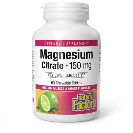 Magnesium Citrate  150 mg  60 Chewable Tablets Key Lime, image-hi-res