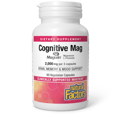 Cognitive Magnesium L-Threonate  2,000 mg per 3 capsules  90 Vegetarian Capsules, image-hi-res