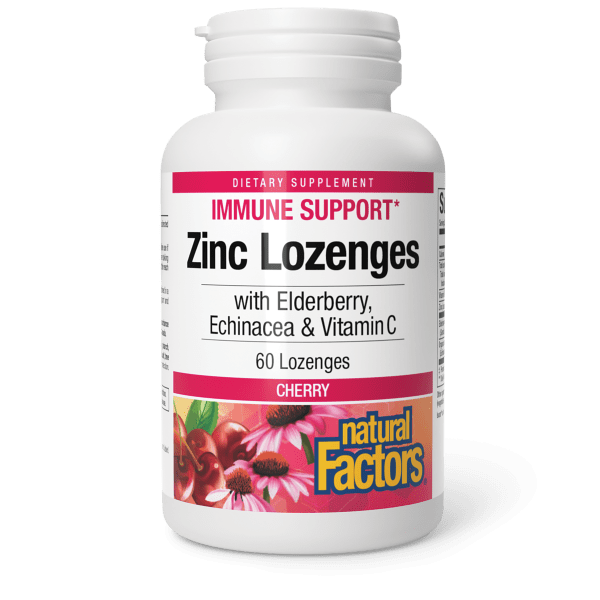 Zinc Lozenges  with Elderberry, Echinacea & Vitamin C    60 Lozenges Cherry, image-hi-res