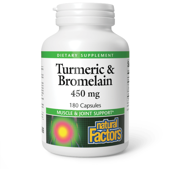 Turmeric & Bromelain  450 mg  180 Capsules, image-hi-res