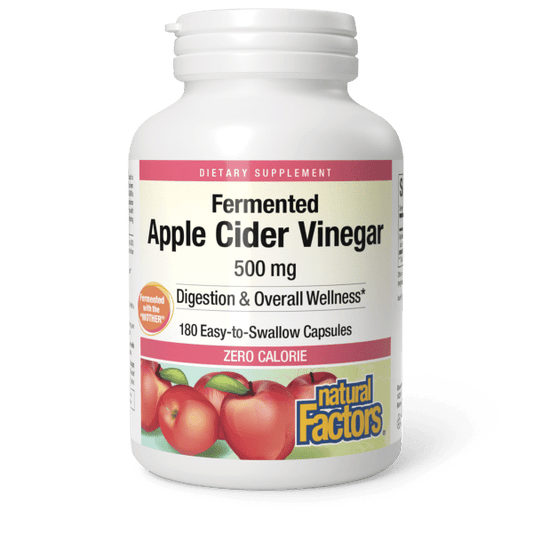 Fermented Apple Cider Vinegar  500 mg  180 Capsules, image-hi-res