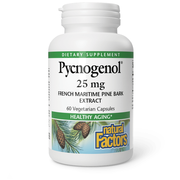 Pycnogenol® Pine Bark  25 mg  60 Vegetarian Capsules, image-hi-res