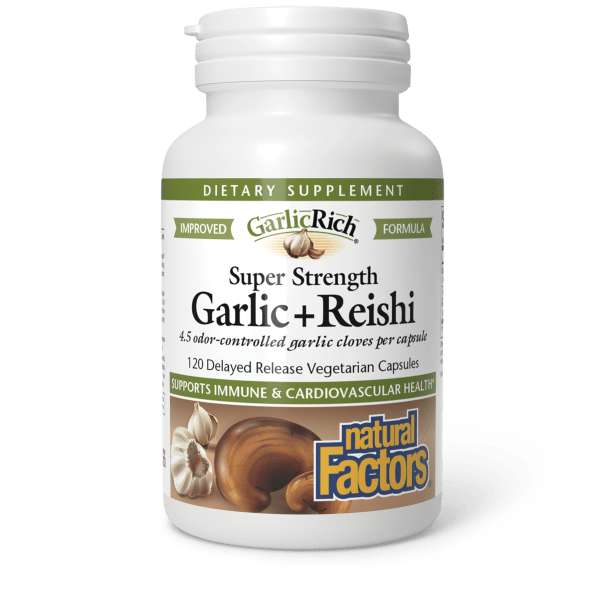 GarlicRich® Garlic + Reishi   120 Delayed Release Vegetarian Capsules, image-hi-res