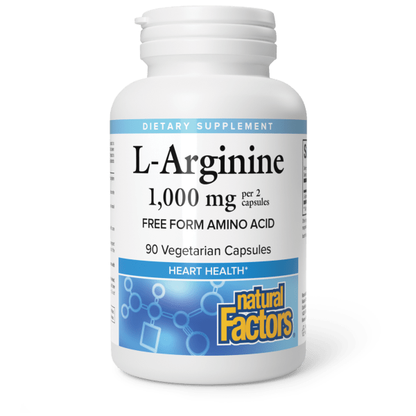 L-Arginine  1000 mg  90 Vegetarian Capsules, image-hi-res