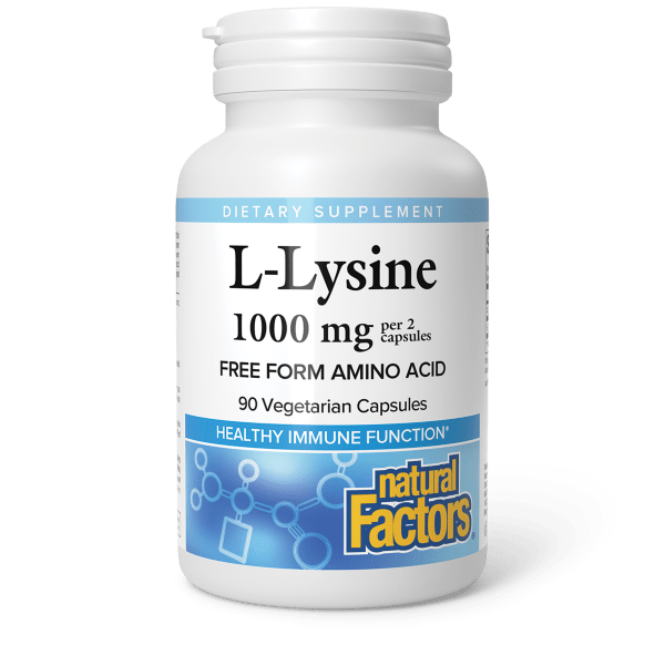 L-Lysine  1000 mg  90 Vegetarian Capsules, image-hi-res