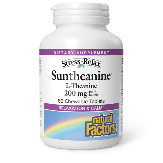 Suntheanine® L-Theanine  200 mg per 2 tablets  60 Chewable Tablets Tropical, image-hi-res