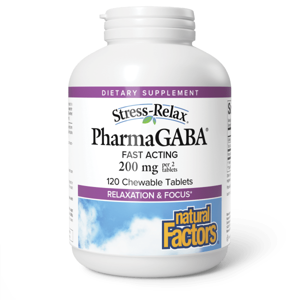 PharmaGABA®  200 mg  120 Chewable Tablets, image-hi-res