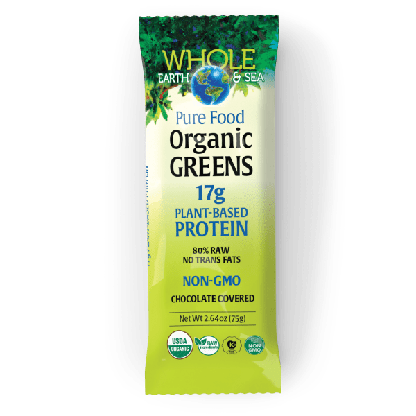 Pure Food Organic Greens Vegan Protein   12 Bars, image-hi-res
