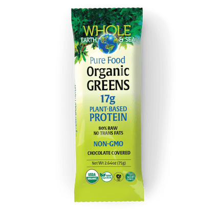 Pure Food Organic Greens Vegan Protein   12 Bars, image-hi-res
