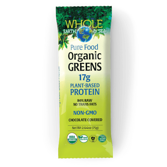 Pure Food Organic Greens Vegan Protein   12 Bars, image-hi-res