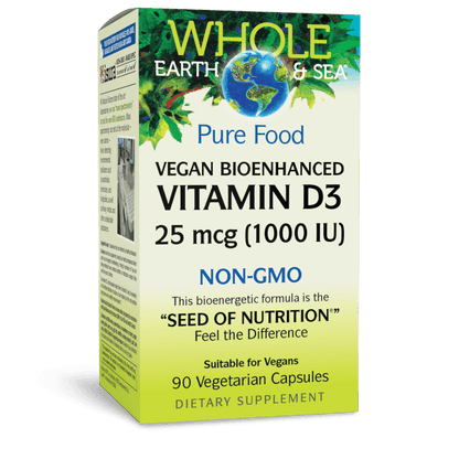 Vegan Bioenhanced Vitamin D3  25 mcg (1,000 IU)  90 Vegetarian Capsules, image-hi-res