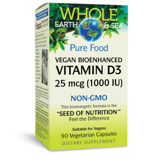 Vegan Bioenhanced Vitamin D3  25 mcg (1,000 IU)  90 Vegetarian Capsules, image-hi-res
