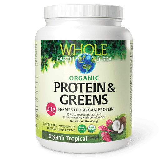 Organic Protein & Greens Tropical   23.3 oz Powder Tropical, image-hi-res