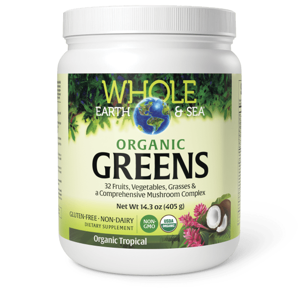 Organic Greens   14.3 oz Powder Tropical, image-hi-res