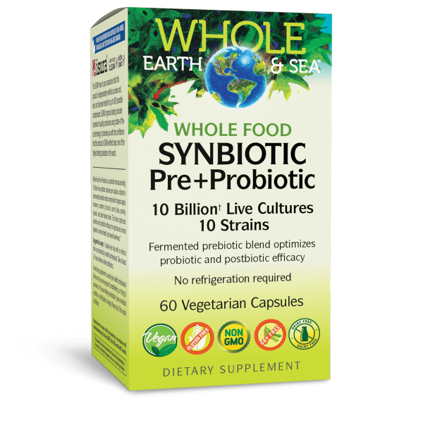 Whole Food Synbiotic Pre+Probiotic 10 Billion   60 Vegetarian Capsules, image-hi-res
