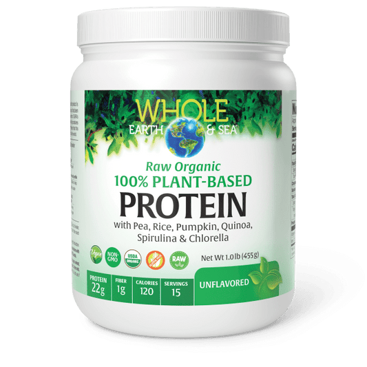 Raw Organic 100% Plant-Based Protein   1 lb Powder Unflavored, image-hi-res