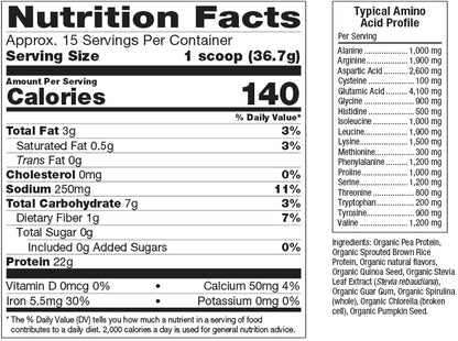 Raw, Organic, 100% Plant-Based Protein