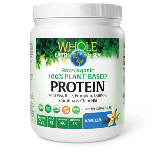 Raw Organic 100% Plant-Based Protein   1.21 lb Vanilla, image-hi-res