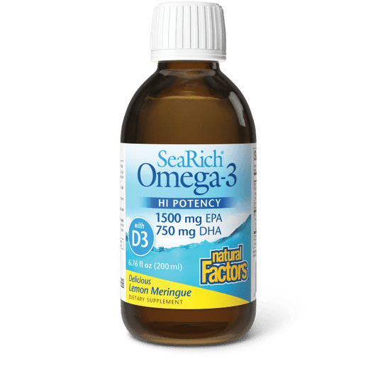 Omega-3 Hi Potency with Vitamin D3  1500 mg EPA / 750 mg DHA w/Vitamin D3  6.76 oz Liquid Lemon Meringue, image-hi-res