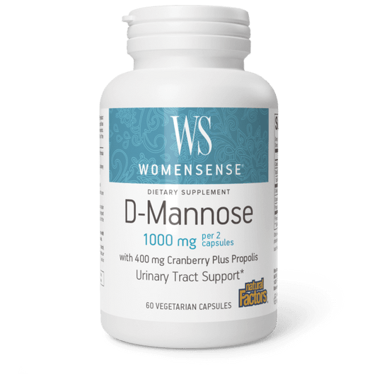 D-Mannose with 400 mg Cranberry Plus Propolis  1000 mg per 2 capsules  60 Vegetarian Capsules, image-hi-res
